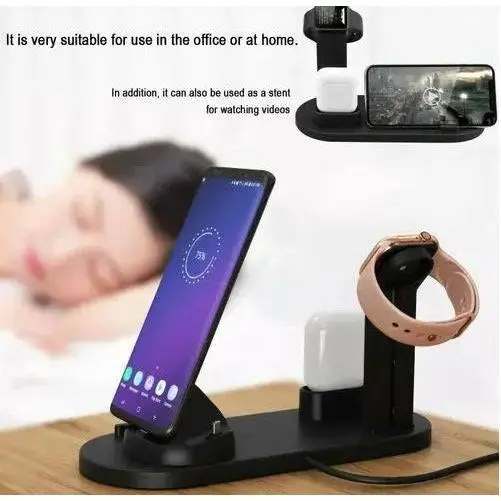 Wireless Fast Charger 4 in 1  | For iPhone Samsung AirPod Apple Watch