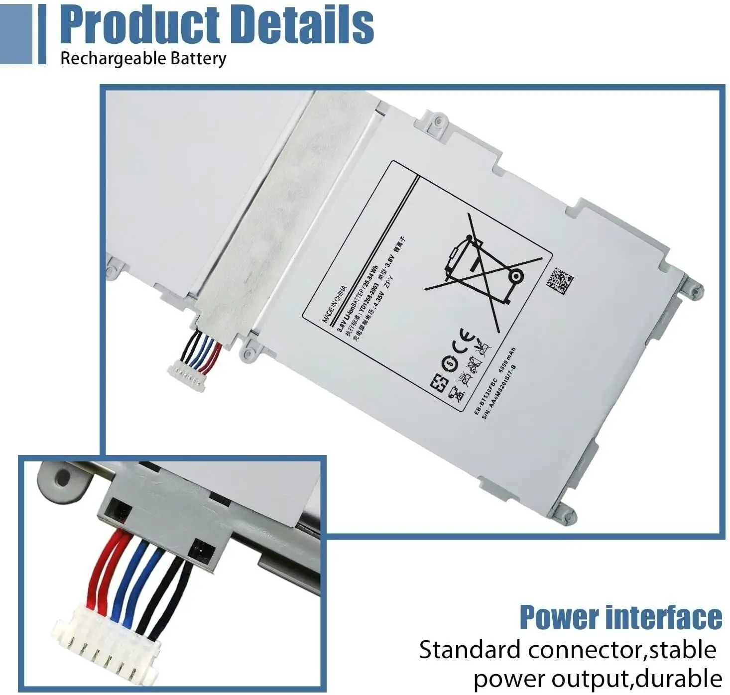 Replacement Battery EB-BT530FBE For Samsung Galaxy Tab 4 10.1" SM-T530 T531 SM-T535 T537