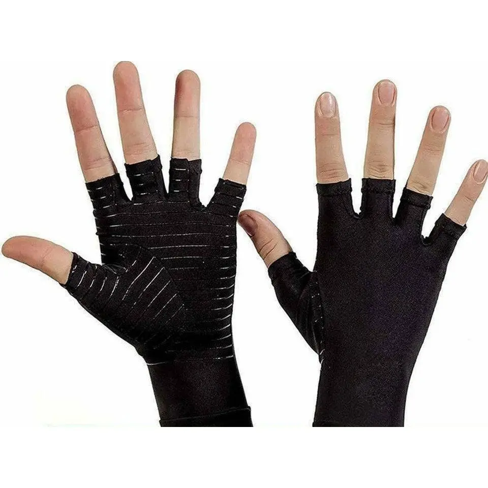 Compression Copper Arthritis Gloves Hand Wrist Finger Joint Pain Relief Support