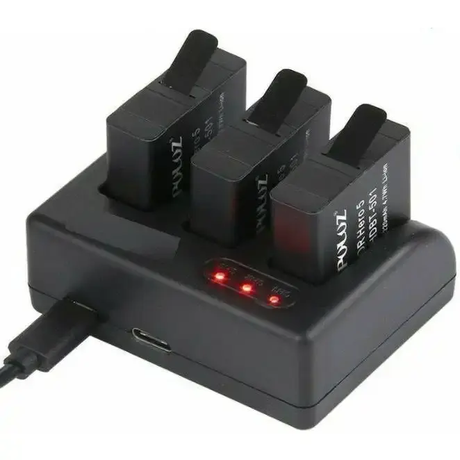 Fast Charging Triple USB Charger Kit for GoPro HERO 9 8 7 6 5 3+ 3