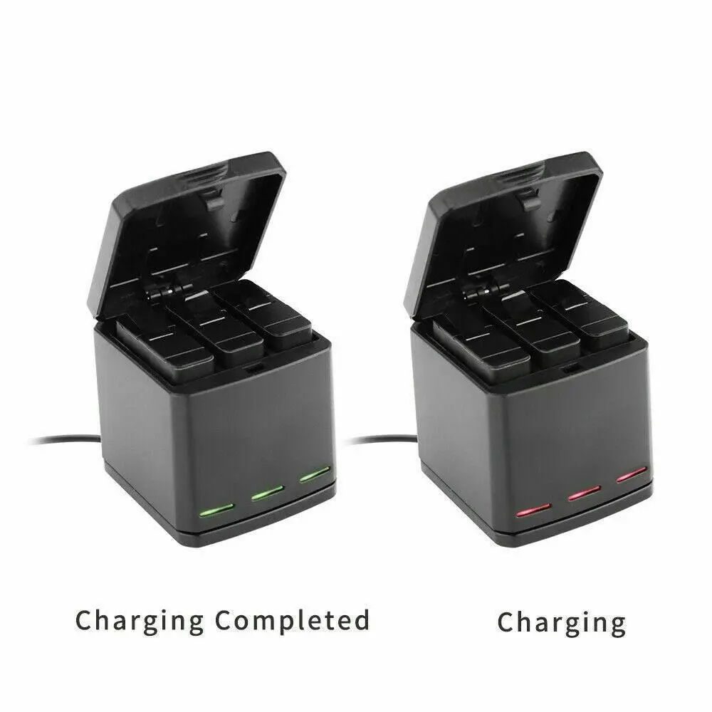 GoPro HERO 8 / 7 / 6 Compatible TRIPLE Battery Charger Kit