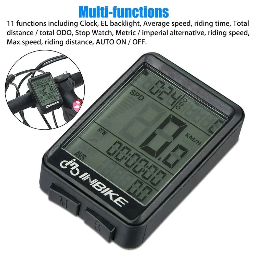 Waterproof Wireless Mountain Bike Computer Bicycle Speedometer Cycle Odometer MA