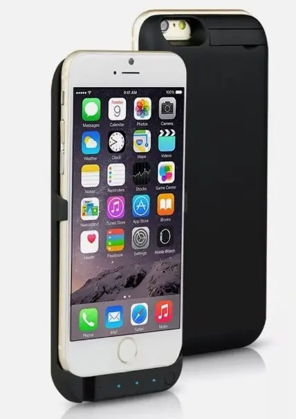 Protective Case with Built In Power Bank For iPhone 6 Plus- Black