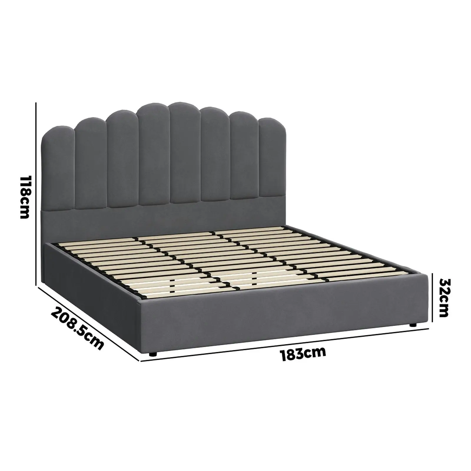 Oikiture Bed Frame Gas Lift-King