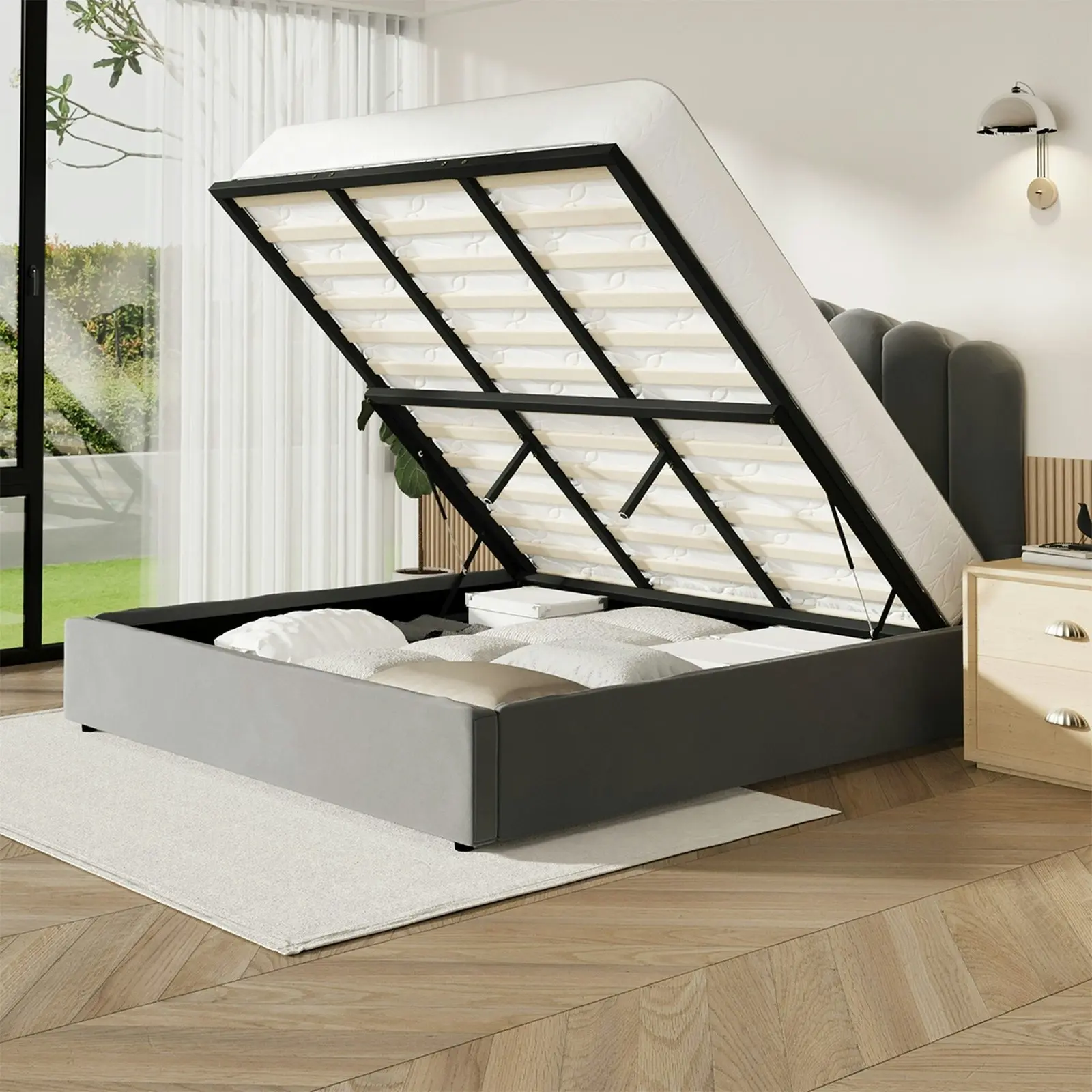 Oikiture Bed Frame Gas Lift-King