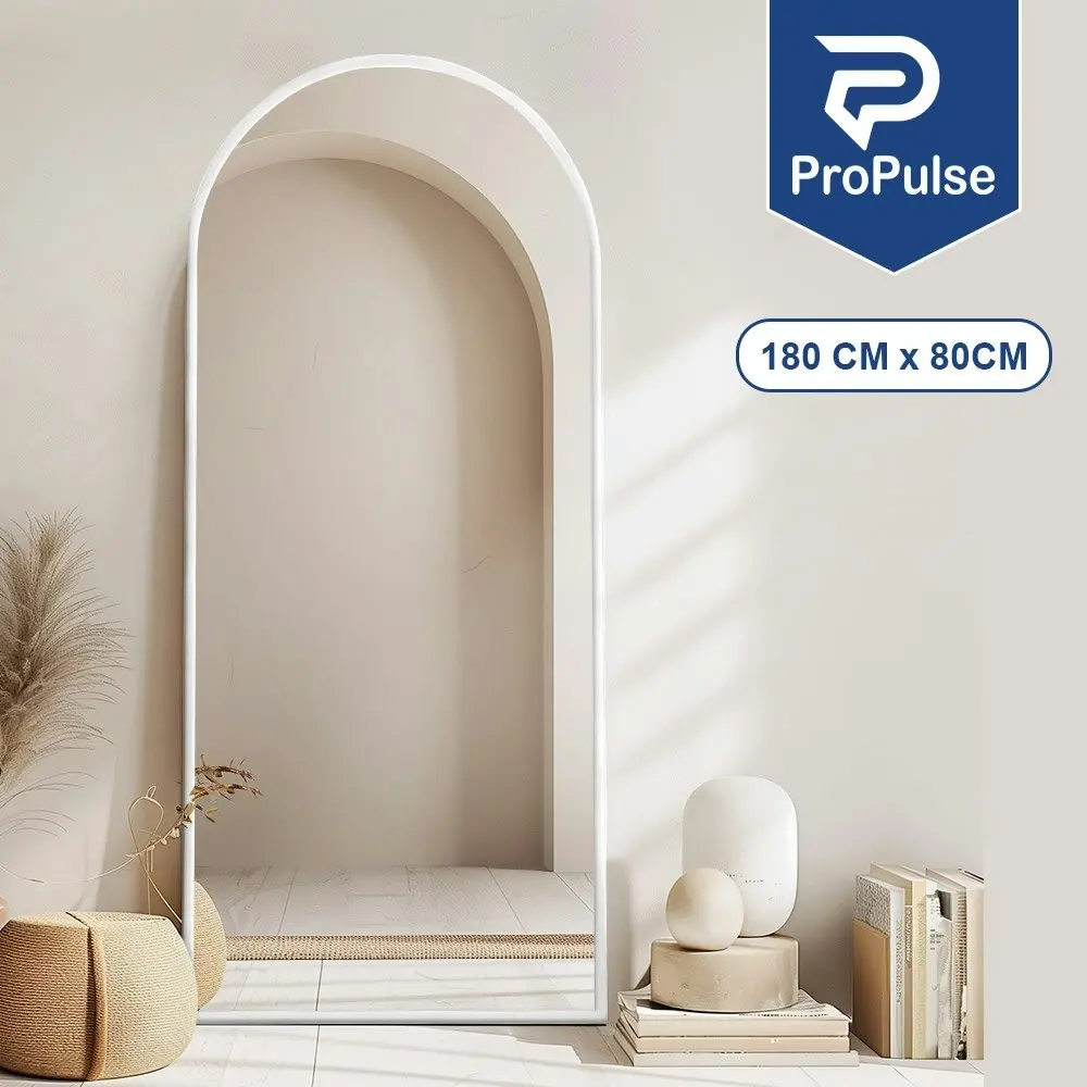 Propulse White Full Length Mirror Floor Standing or Wall Mount Makeup Home Decor