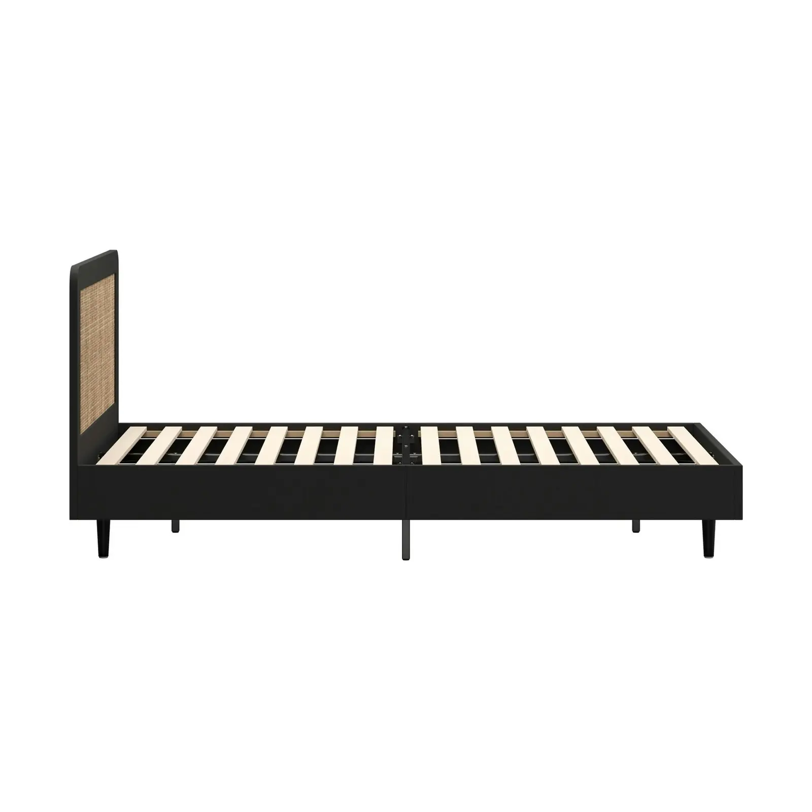 Oikiture Bed Frame Wooden Bed Frame Black-Queen