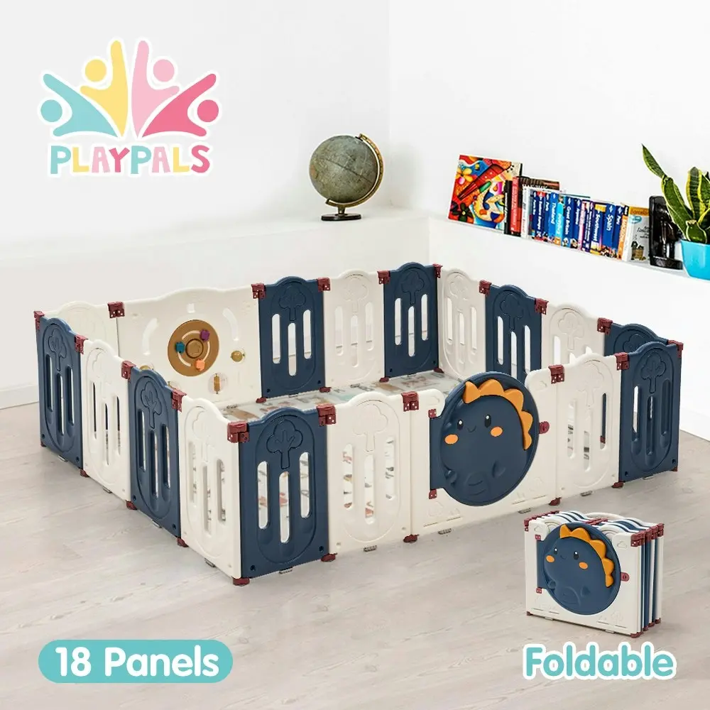 Playpals Kids Playpen Baby Large Safety Gate Toddler Fence Child Play 18 Panels