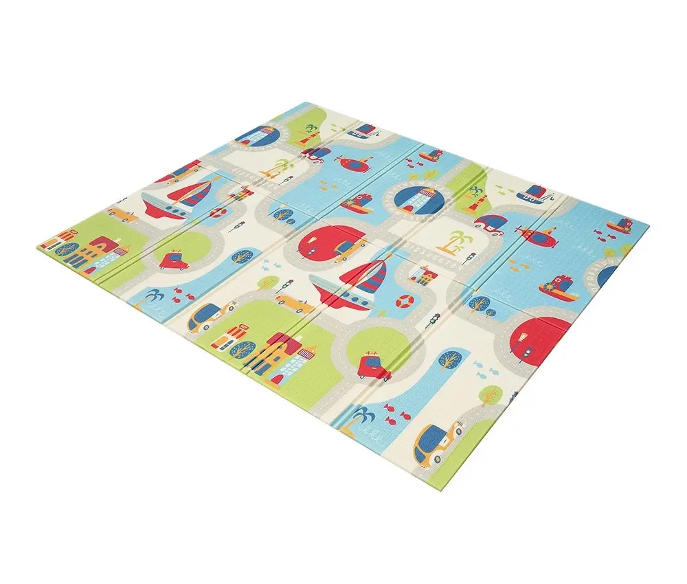 Playpals Kids Play Mat Baby Crawling Double Folding Pad XPE Foam Non-slip Carpet