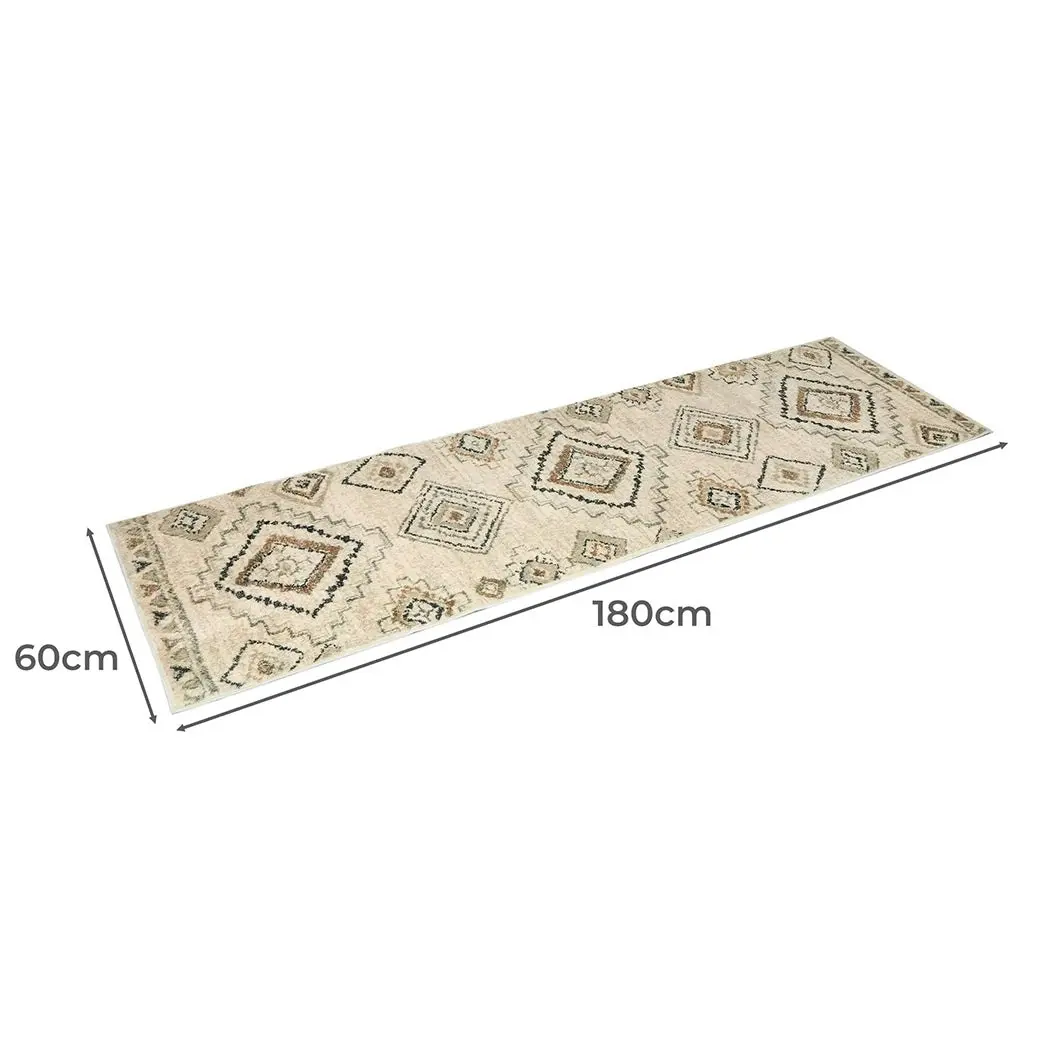 Marlow Floor Rug Hallway Runner Washable Soft Plush Carpet Non Slip 180X60cm