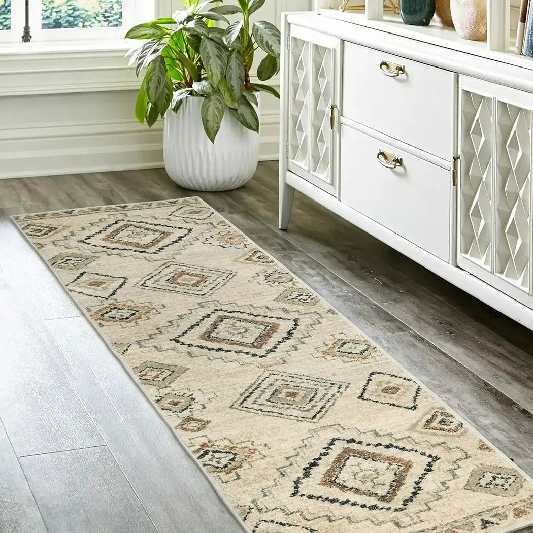 Marlow Floor Rug Hallway Runner Washable Soft Plush Carpet Non Slip 180X60cm