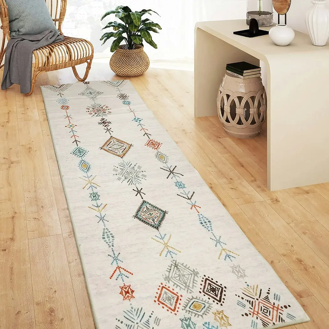 Marlow Floor Rug Hallway Runner Washable Soft Plush Carpet Non Slip 180X60cm