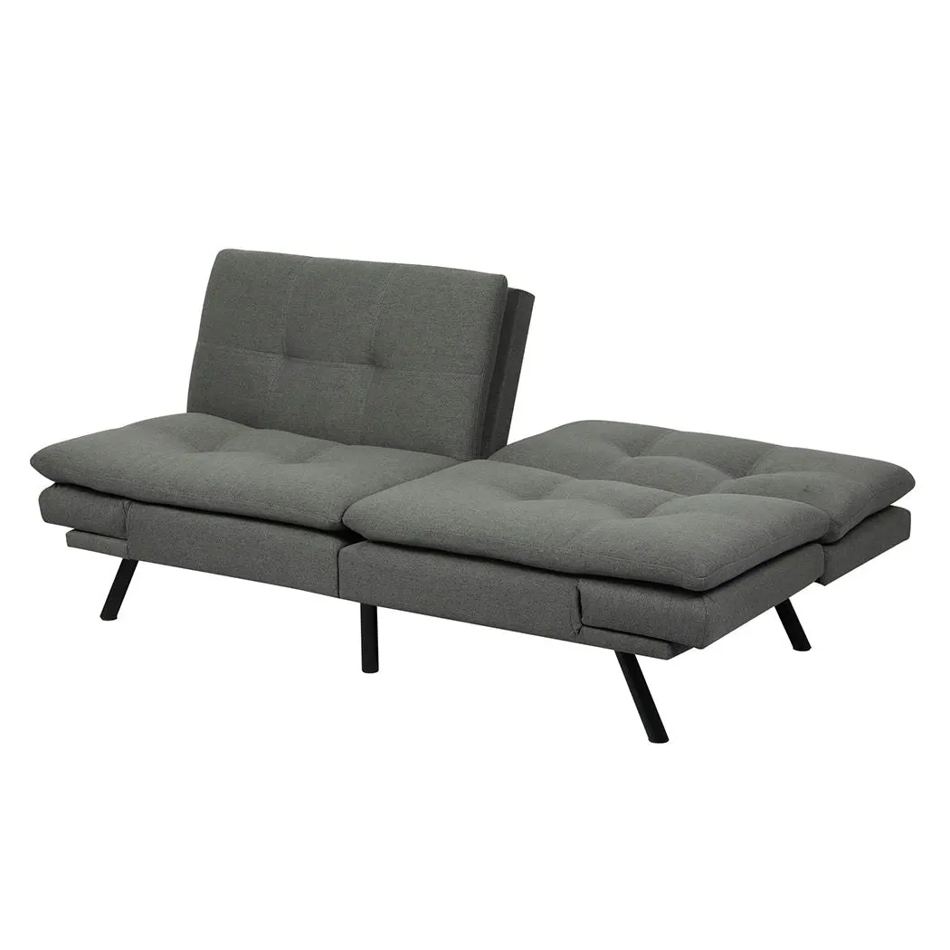 Levede Sofa Bed Futon Recliner Lounge Couch Convertible Fabric 3-Seater 180cm