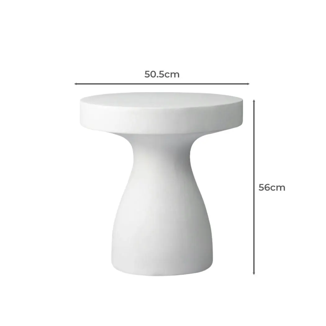 Levede Side Table Terrazzo Coffee End Tables Sofa Bed Round White Outdoor 50cm