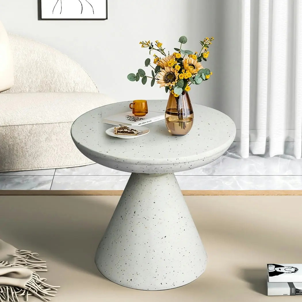 Levede Side Table Terrazzo Coffee End Tables Modern Hourglass Stool Stand 51cm