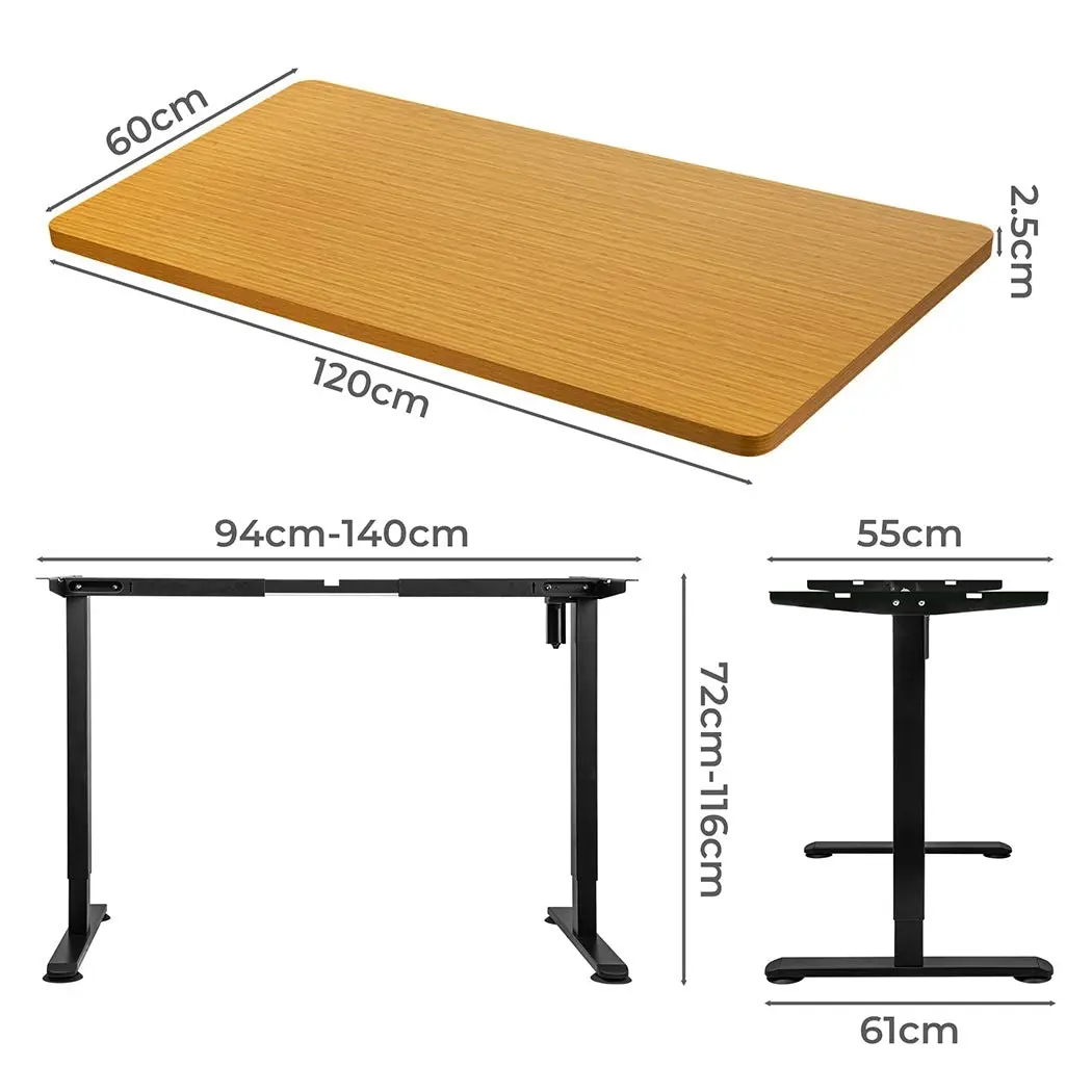 Levede Motorised Standing Desk Height Adjustable Electric Sit Stand Table 120CM