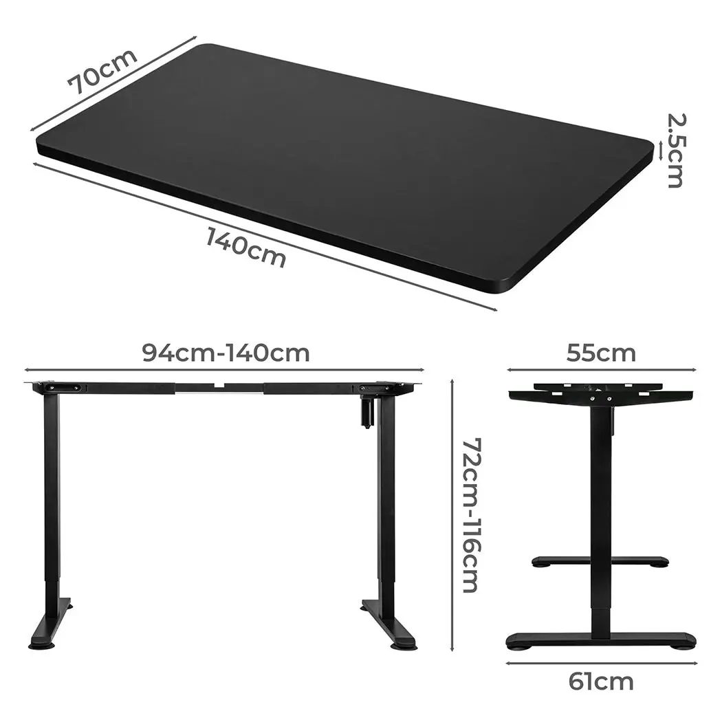 Levede Motorised Standing Desk Height Adjustable Electric Sit Stand Table 140CM