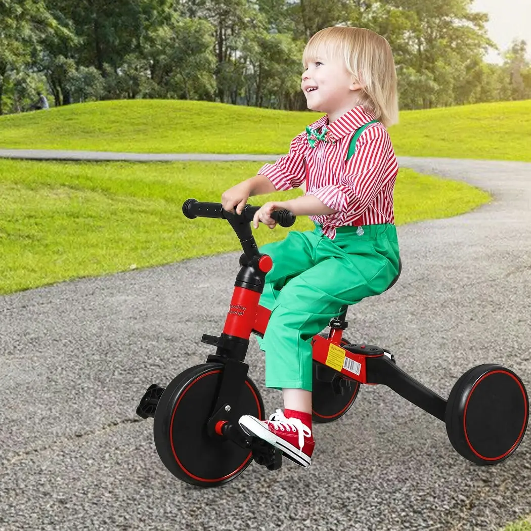 BoPeep Kids Tricycle Toddler Balance Bike 3 in1 Ride on Toys Toddler Push Trike