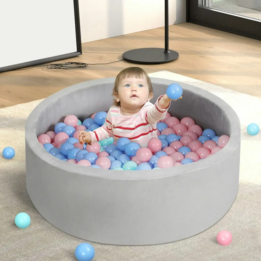 BoPeep Ball Pit Balls Baby Kids Child Ocean Playpen Foam Pool Soft Play Toy Grey