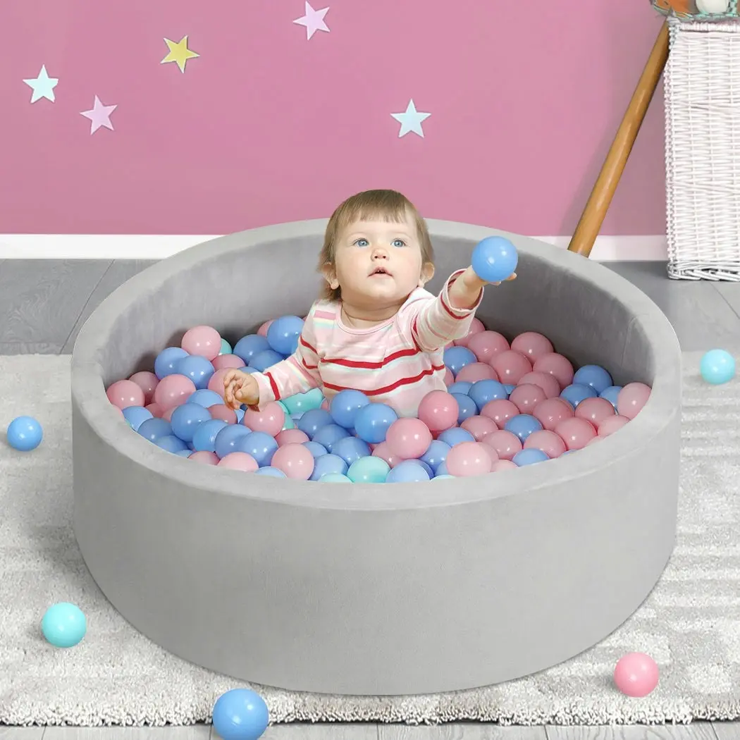 BoPeep Ball Pit Balls Baby Kids Child Ocean Playpen Foam Pool Soft Play Toy Grey