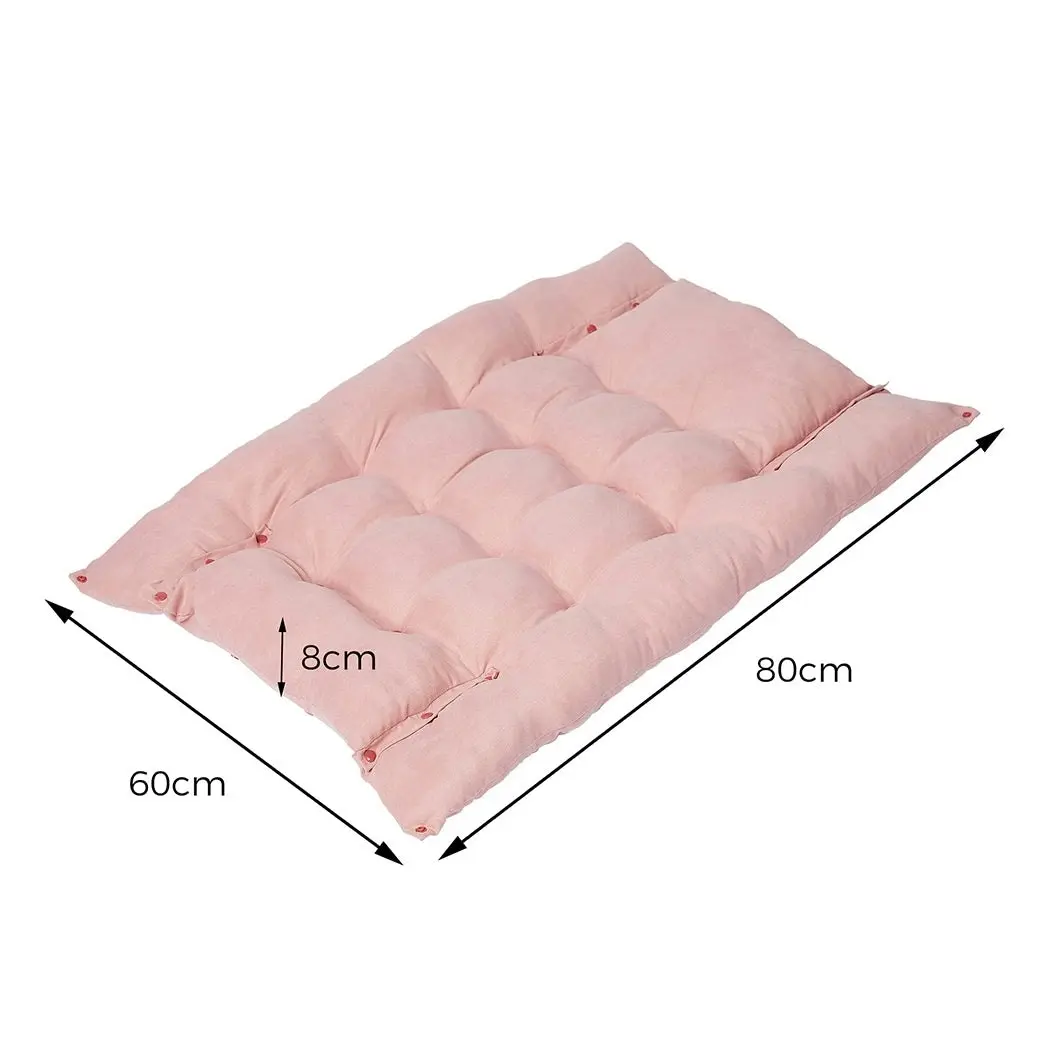 Pawz Pet Bed 2 Way Use Dog Cat Soft Warm Calming Mat Sleeping Kennel Sofa Pink M