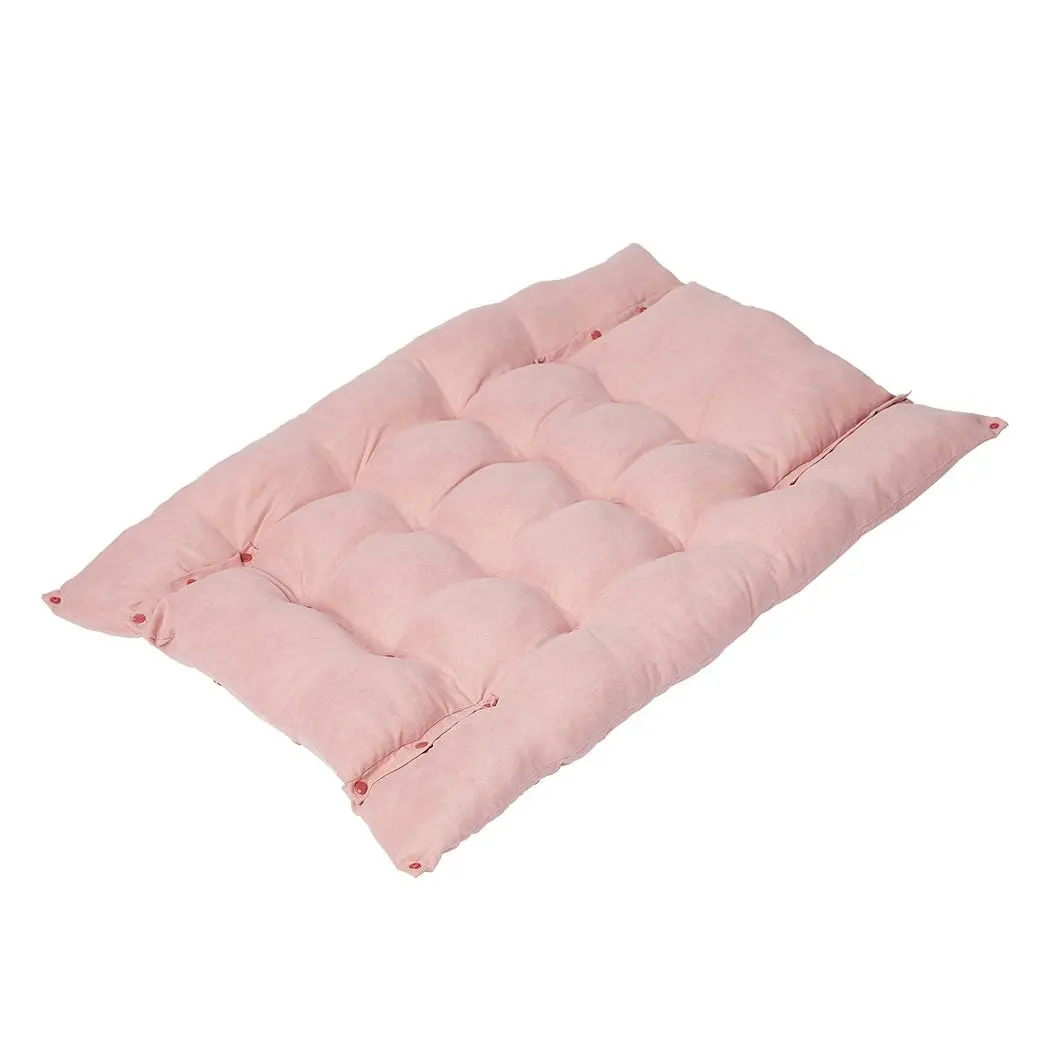 Pawz Pet Bed 2 Way Use Dog Cat Soft Warm Calming Mat Sleeping Kennel Sofa Pink M