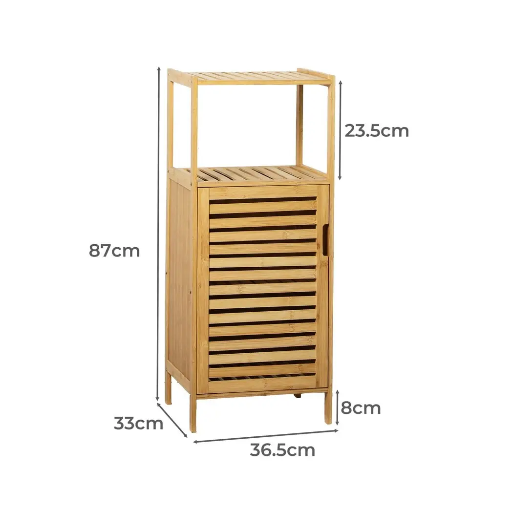 Levede Bamboo Shoe Storage Cabinet Laundry Organizer Cupboard Freestanding