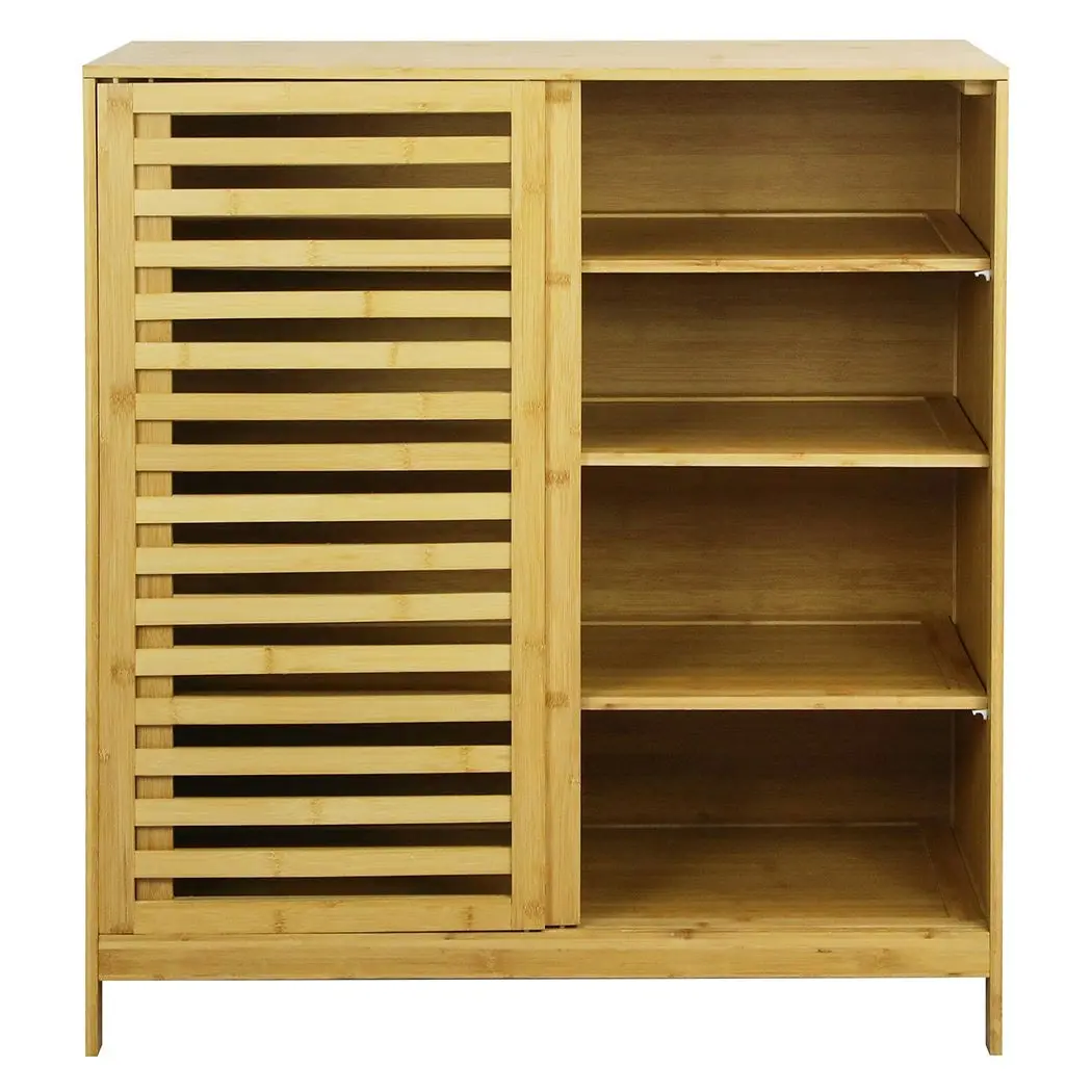 Levede Bamboo Shoe Storage Cabinet Shoes Rack Organizer 4Tier Cupboard Sideboard