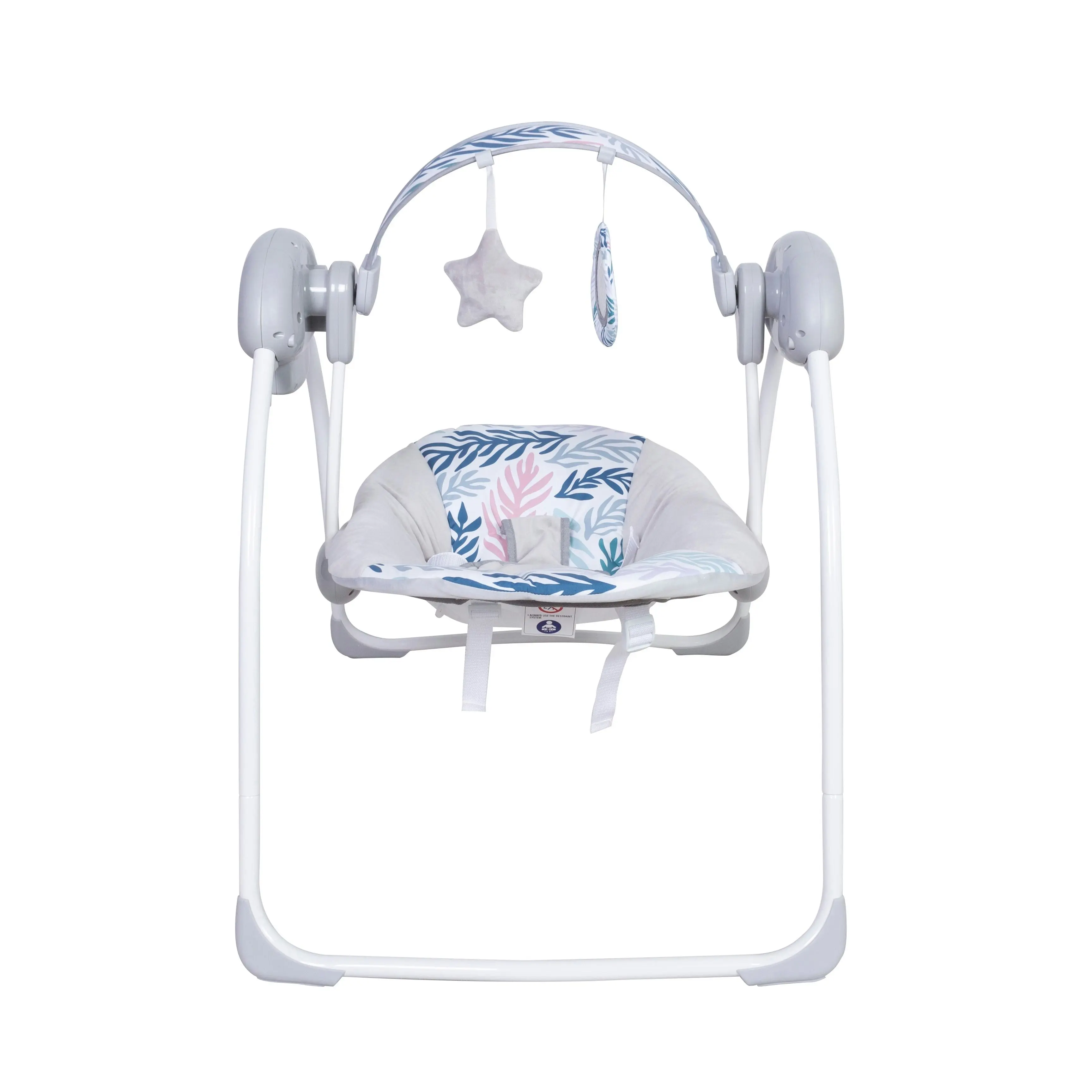 Childcare Vibe 'N' Swing Electronic Baby Newborn Bouncer Hanging Toys Tropic Grey