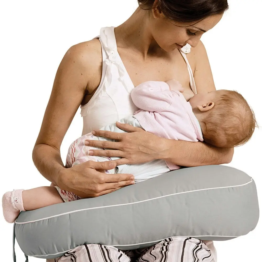 Milkbar Great Single Breast Feeding Nursing Support Or Kids Snuggle Pillow - Grey