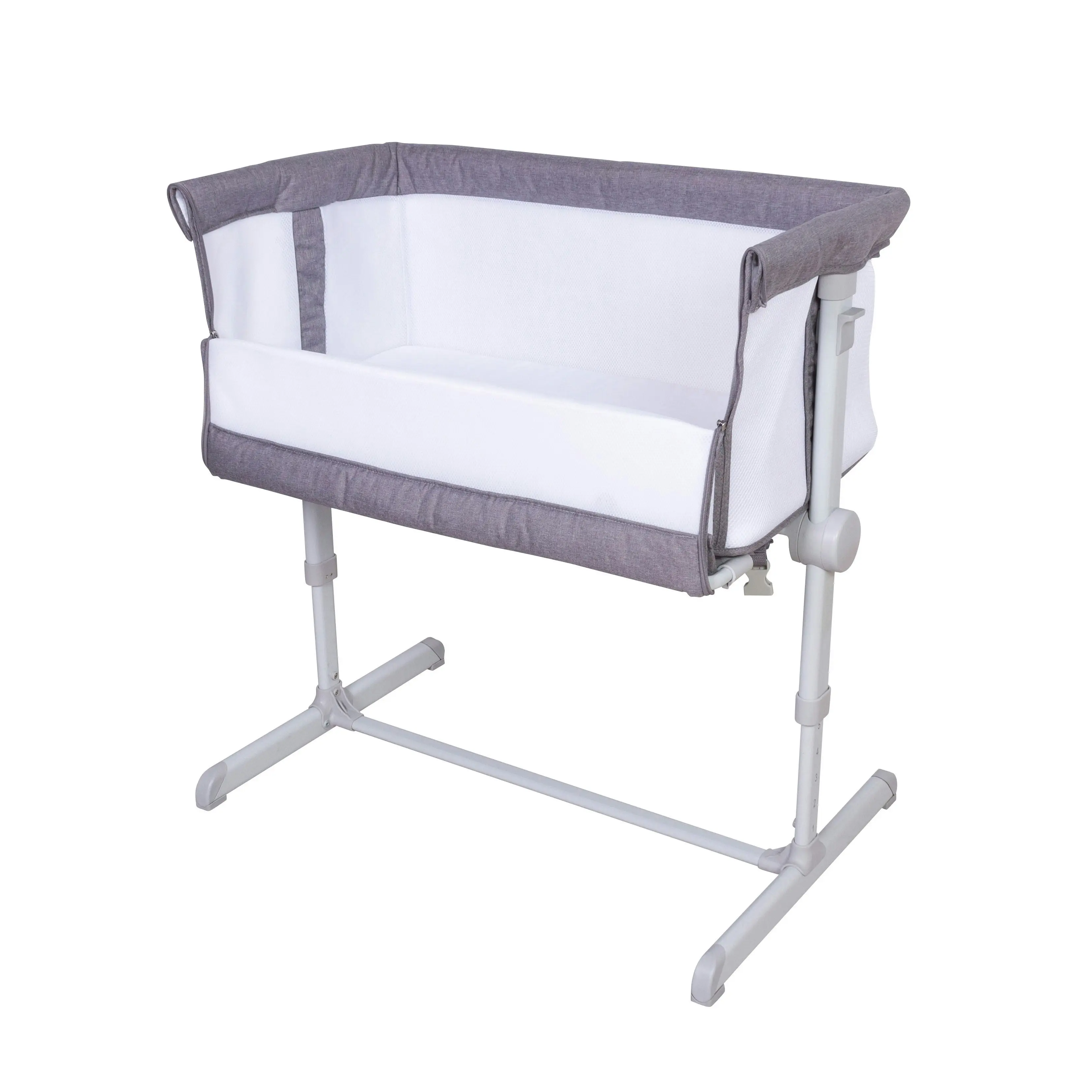 Childcare Comfortable Dusk Bedside Sleeper Baby Bassinet Co-Sleeper & Mattress Grey