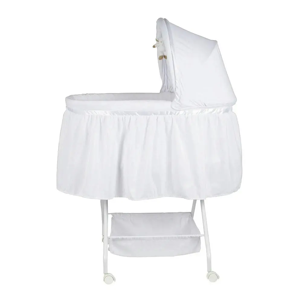 Childcare Comfortable Lullabye Skirt Baby Bassinet Sleeper Nursery W/ Mattress Lamb