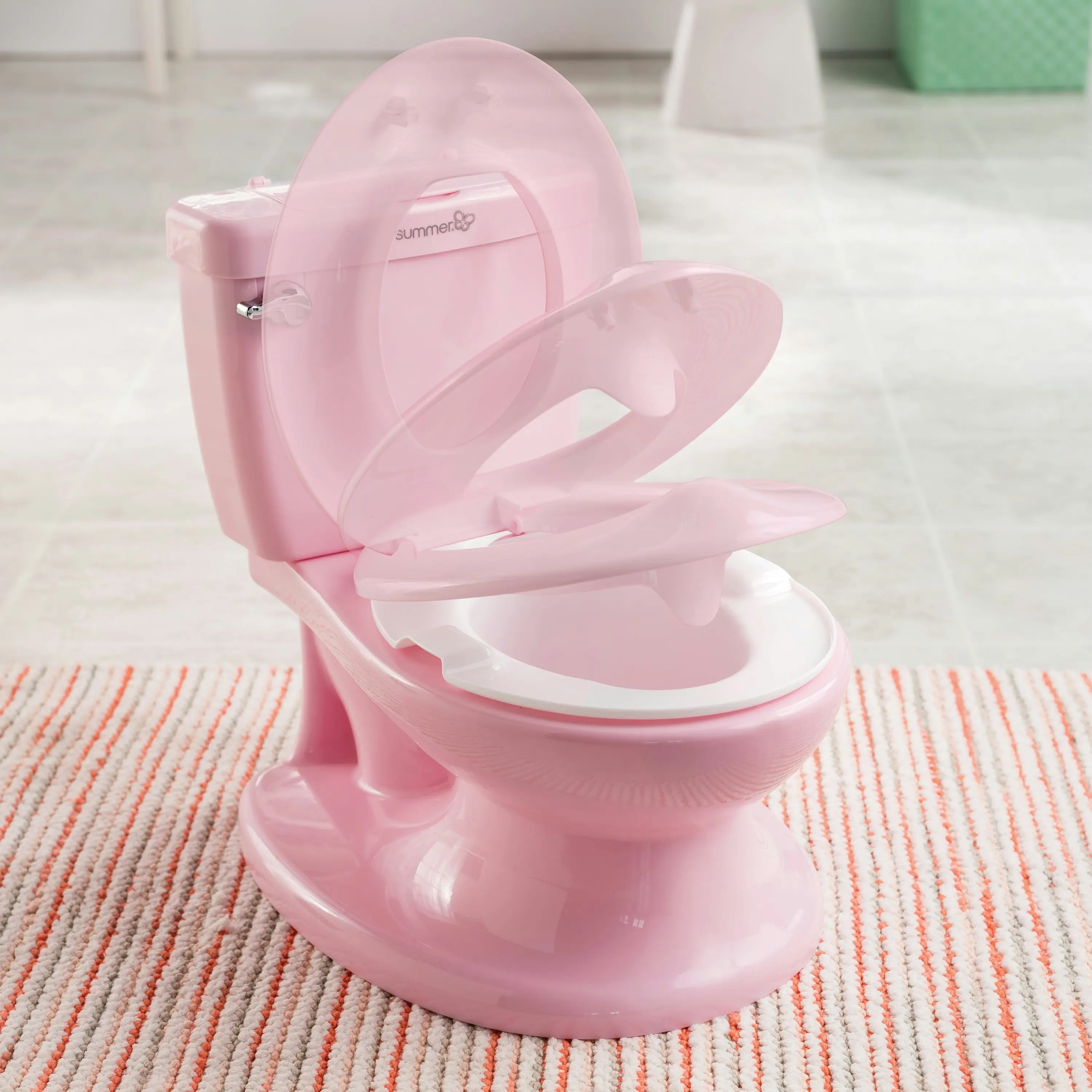 Summer Infant My Size Potty Realistic Design Looks With Flip-up Lid And Removable PInk