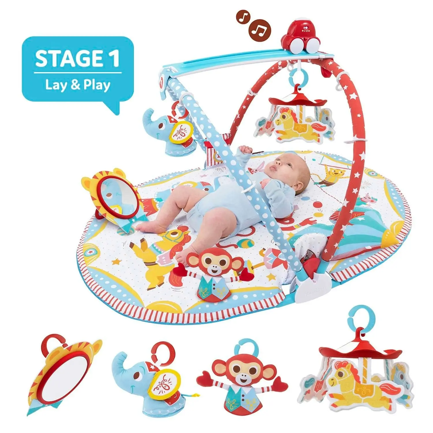 Yookidoo Gymotion Circus Playland Baby Play Mat Gym