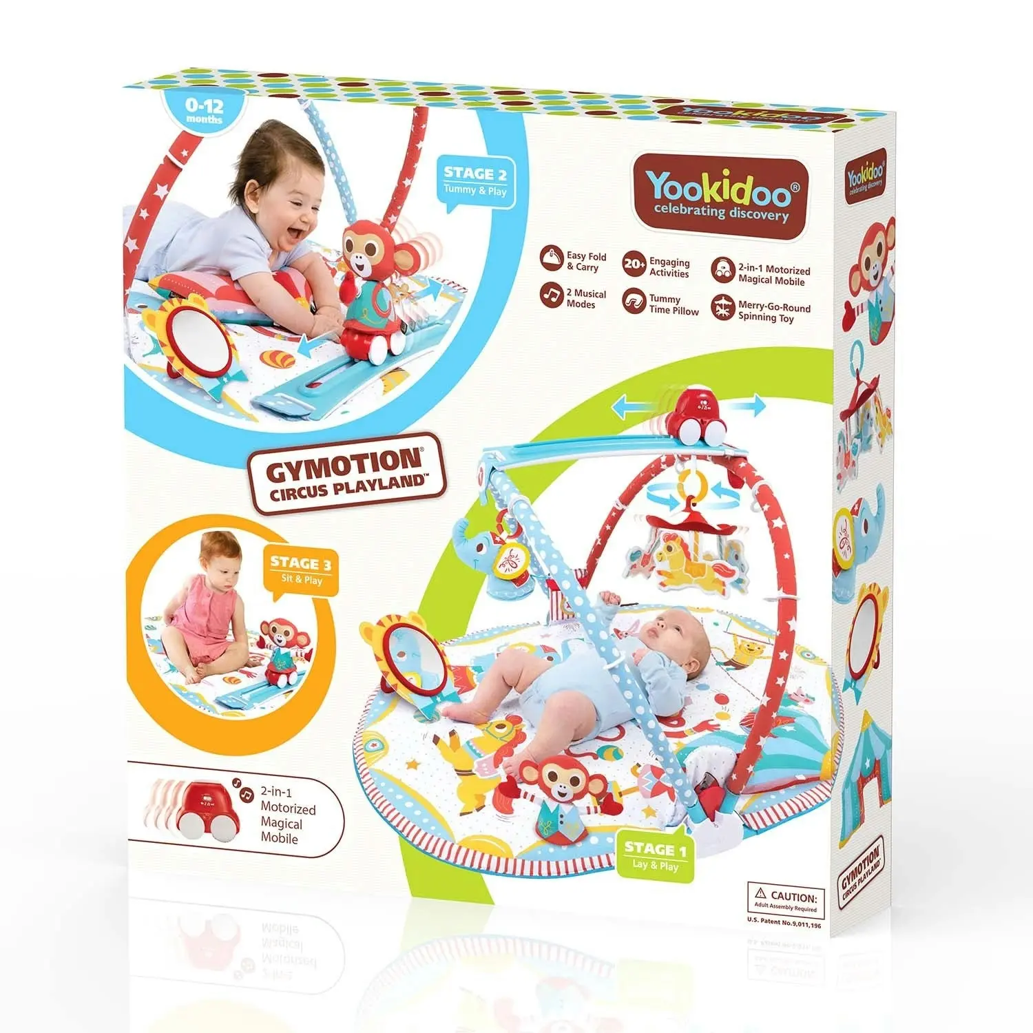 Yookidoo Gymotion Circus Playland Baby Play Mat Gym