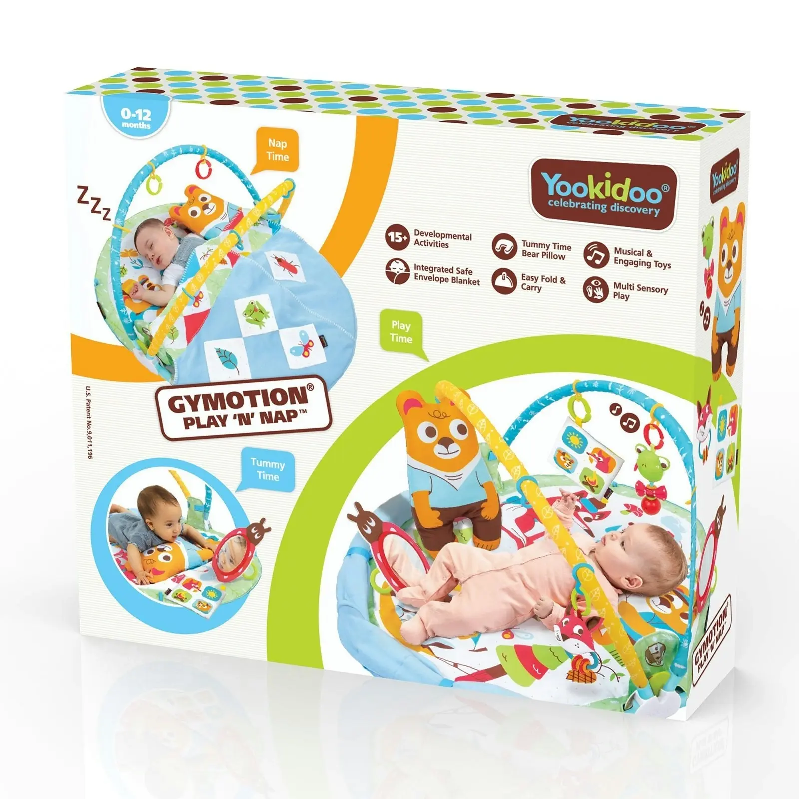 Yookidoo Washable Gymotion Multi functional Play ‘N’ Nap Baby Activity Gym Playmat