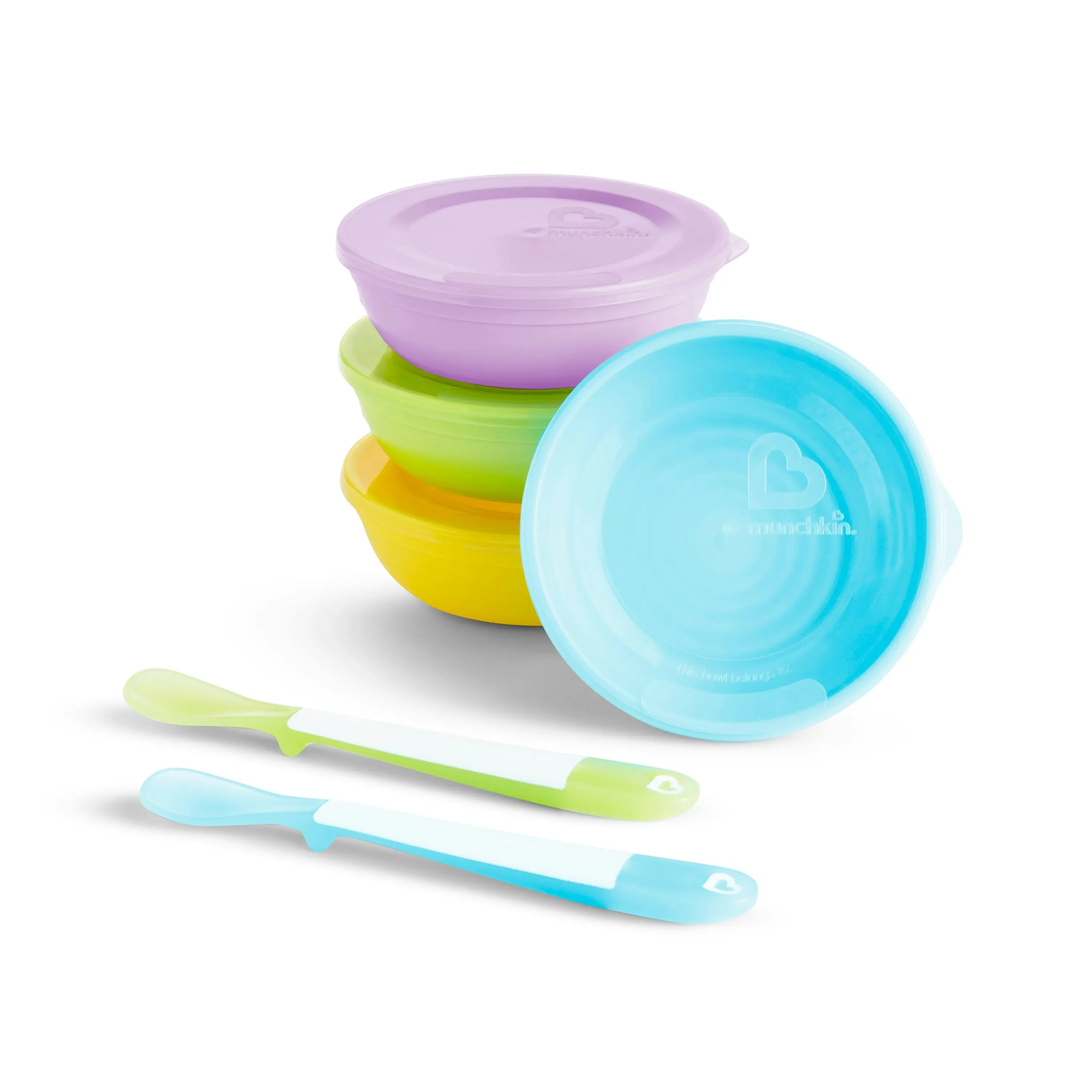 Munchkin Spill Leak And Break Proof Love-a-Bowls With Easy-to-grip Side 10 Piece Set