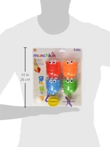 Munchkin Three Distinct Baby Bath Toy Falls For Scooping And Pouring For 12+ Months