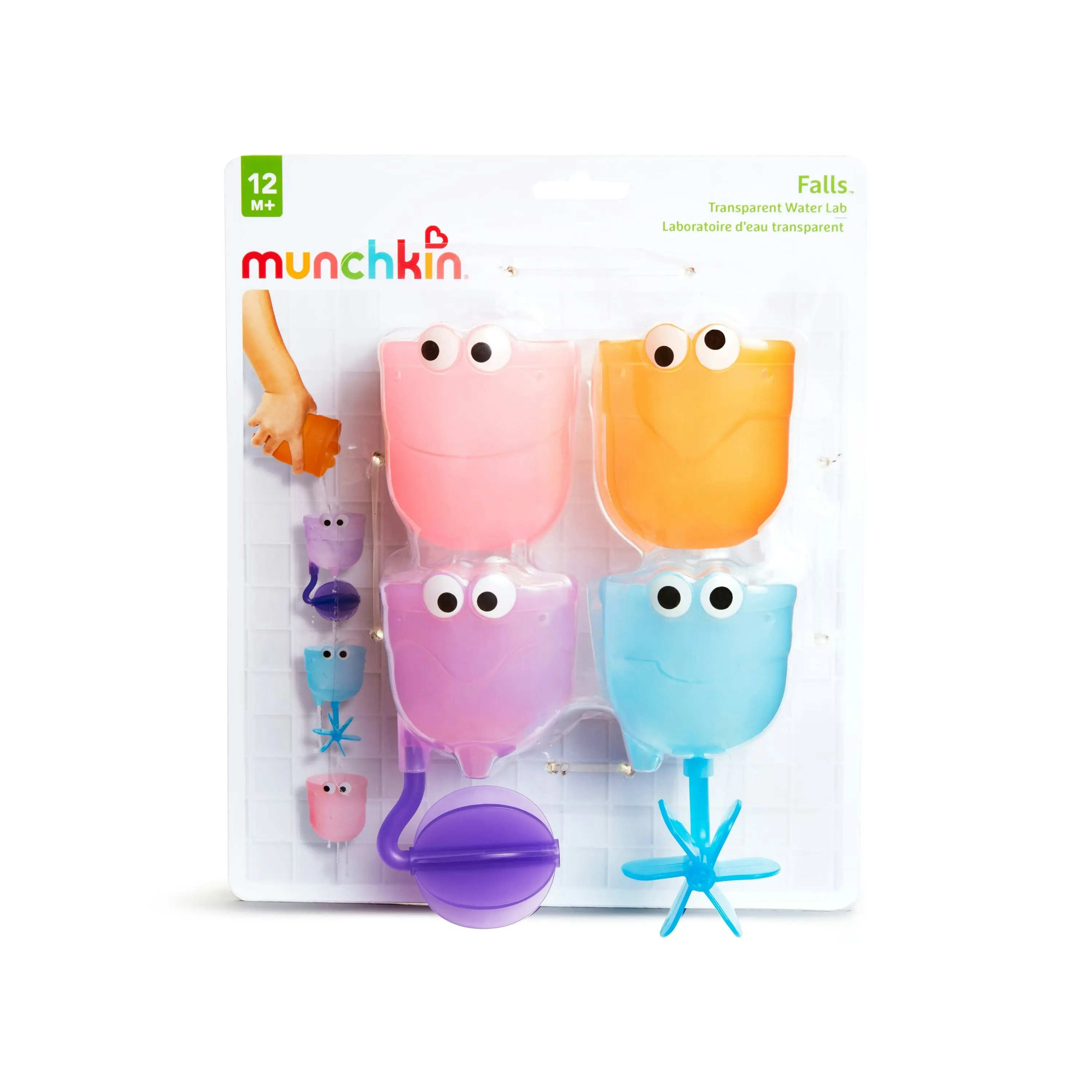 Munchkin Three Distinct Baby Bath Toy Falls For Scooping And Pouring For 12+ Months