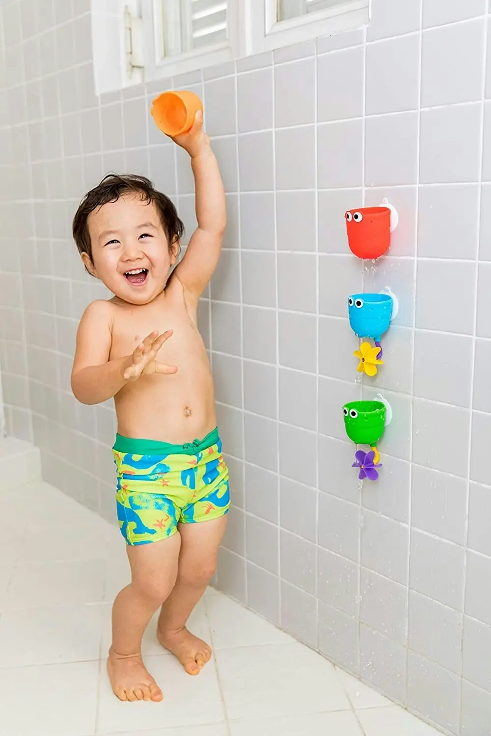 Munchkin Three Distinct Baby Bath Toy Falls For Scooping And Pouring For 12+ Months