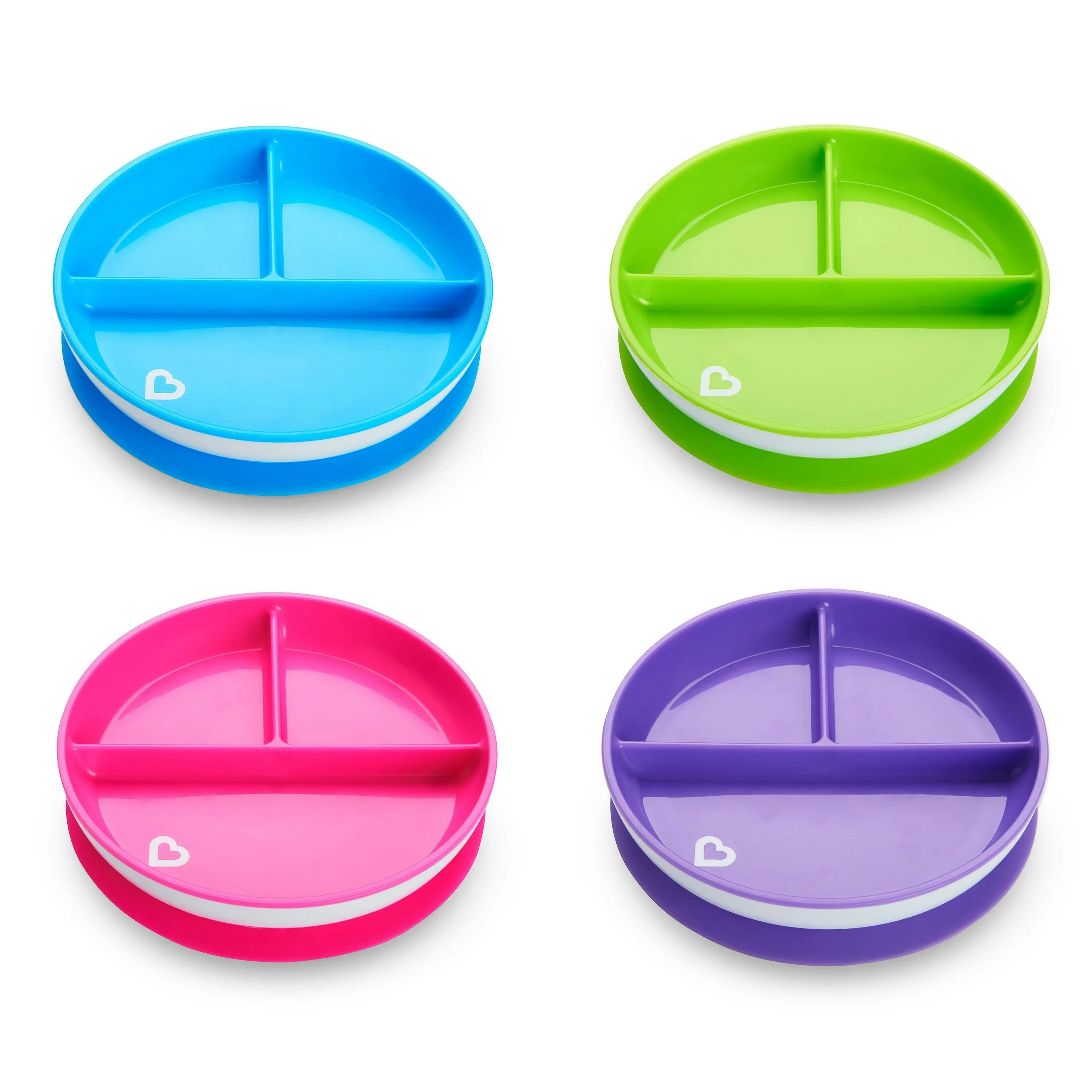 Munchkin Stay Put Suction Baby Plate 1PK Randomly Selected Assorted Colours