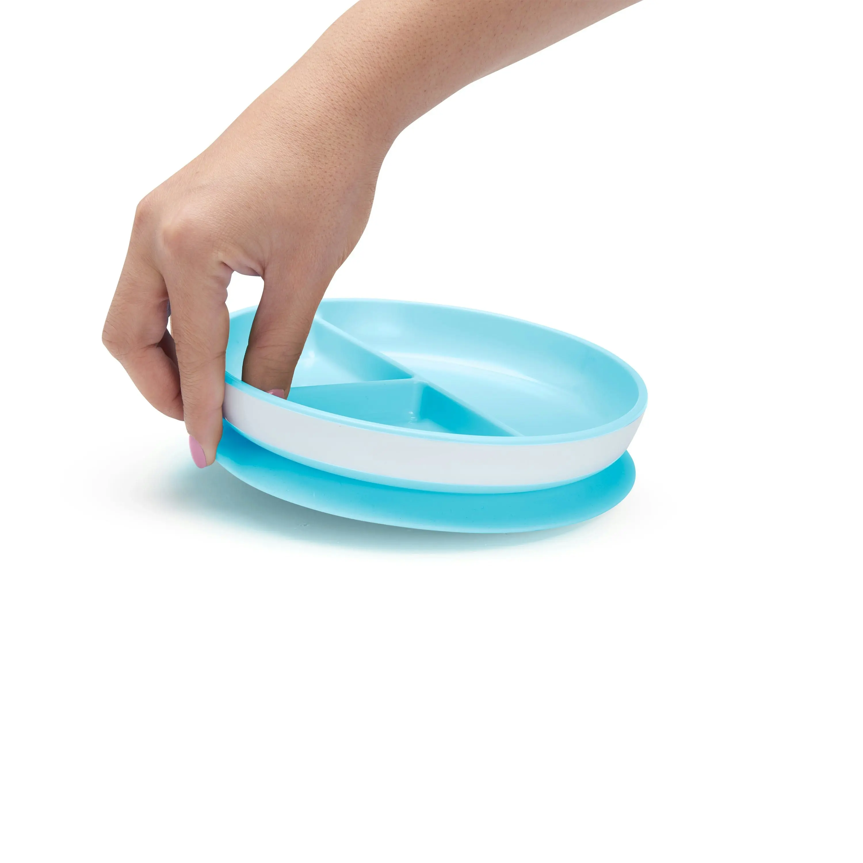 Munchkin Stay Put Suction Baby Plate 1PK Randomly Selected Assorted Colours