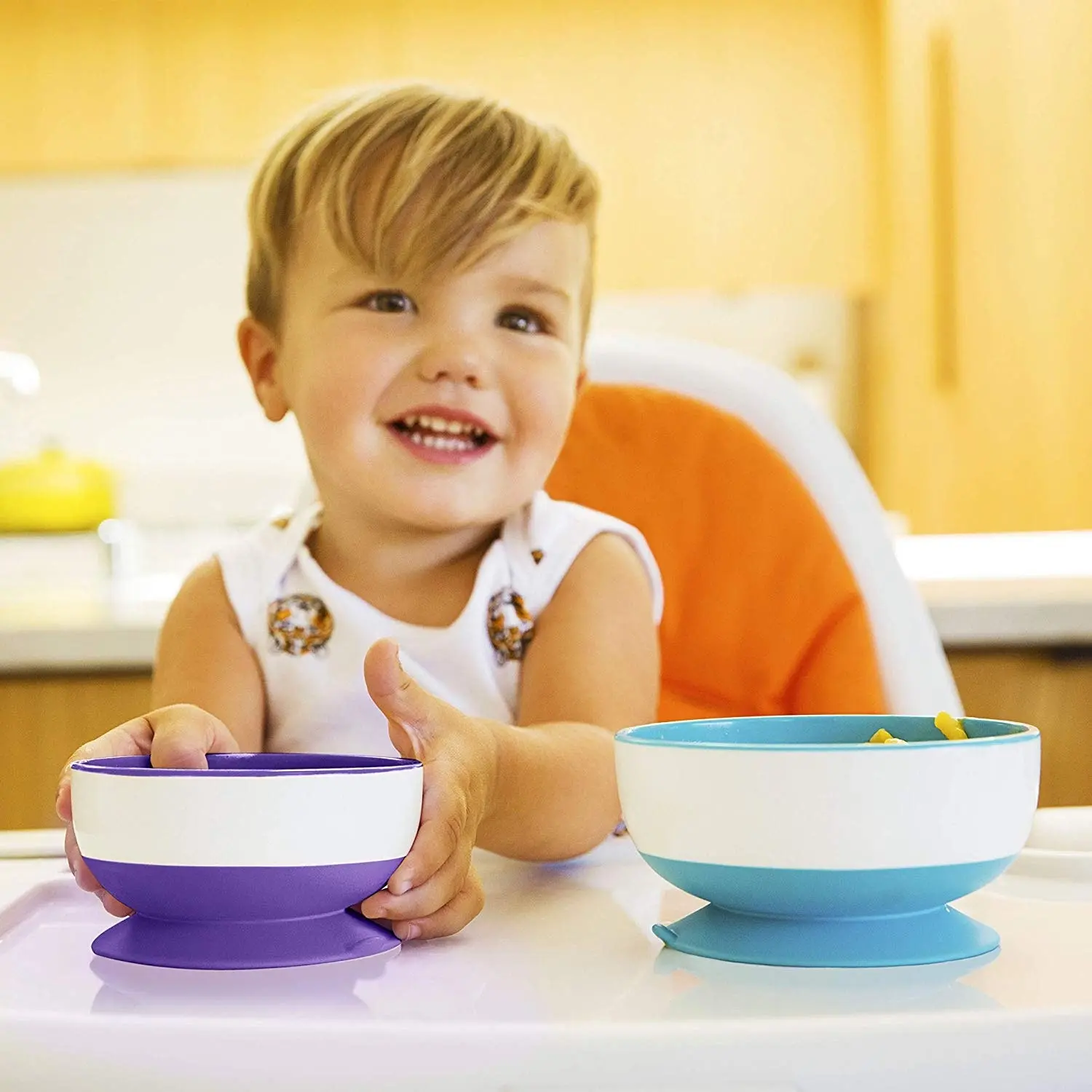 Munchkin Different Sized Stay Put Kids Suction Feeding Bowl With Modern Look 3 Pack