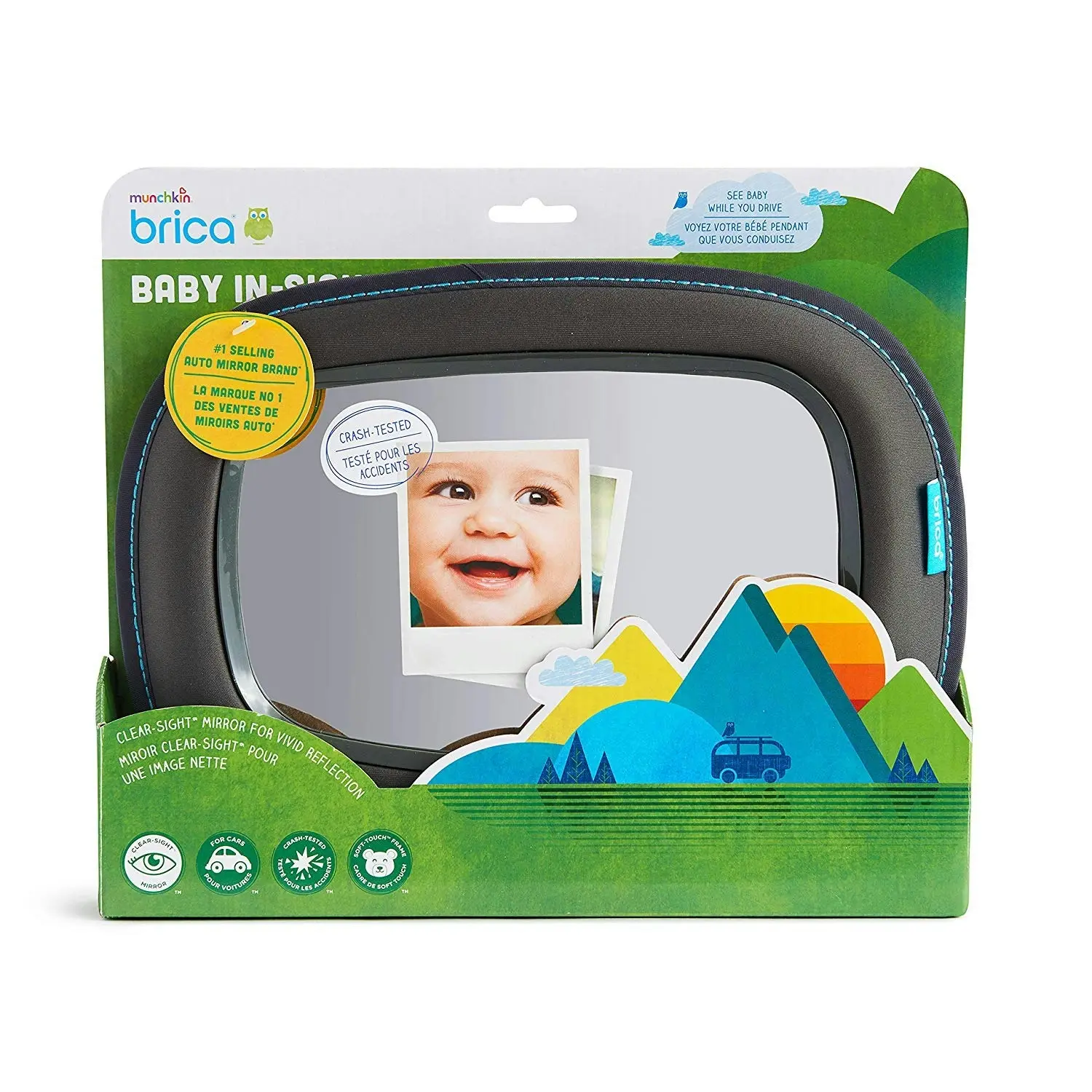 Brica Baby In Sight Soft Touch Auto Baby Lightweight Car Safety Mirror