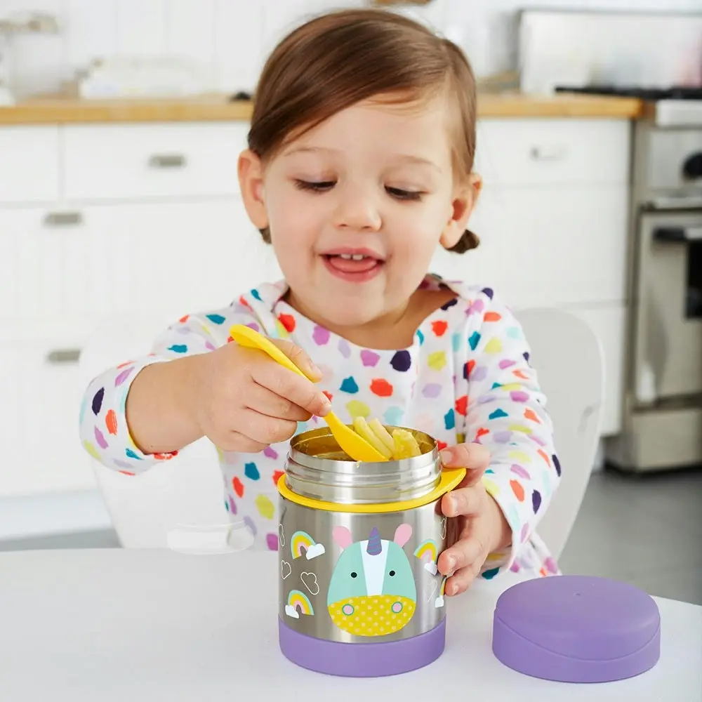 Skip Hop Zoo Kids Colourful Stainless Steel Insulated Food Jar Unicorn 2 Piece Set