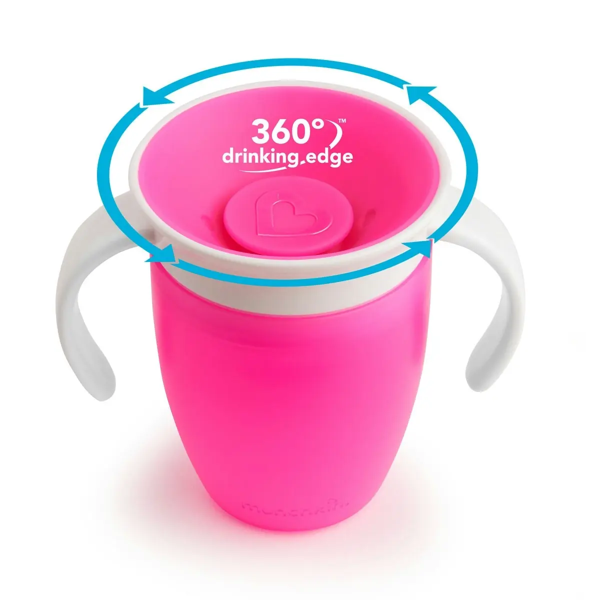 Munchkin 7oz Miracle 360° Trainer Cup With Spoutless Design - Pink