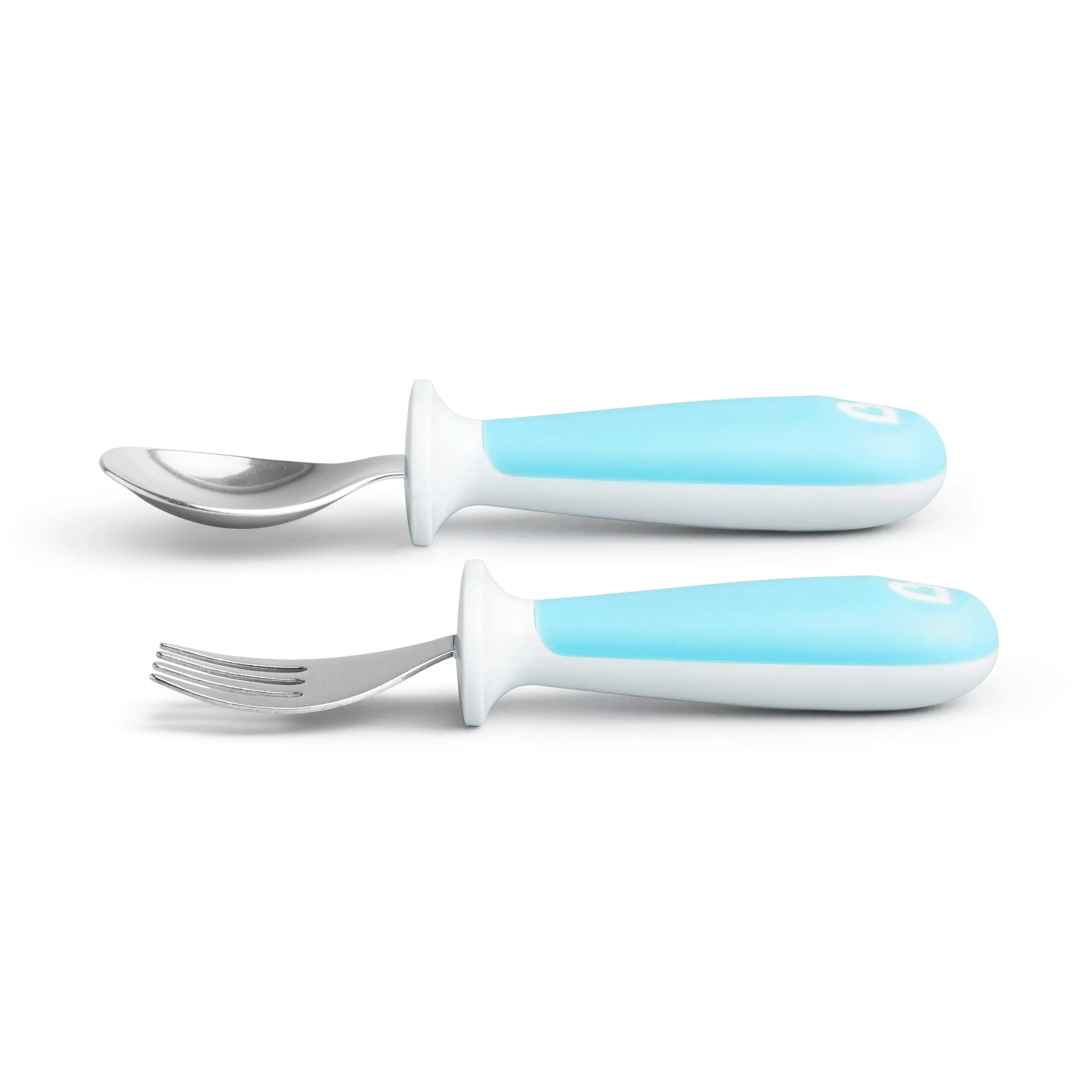 Munchkin Raise Toddler Fork & Spoon Set Toddler Utensils - Blue