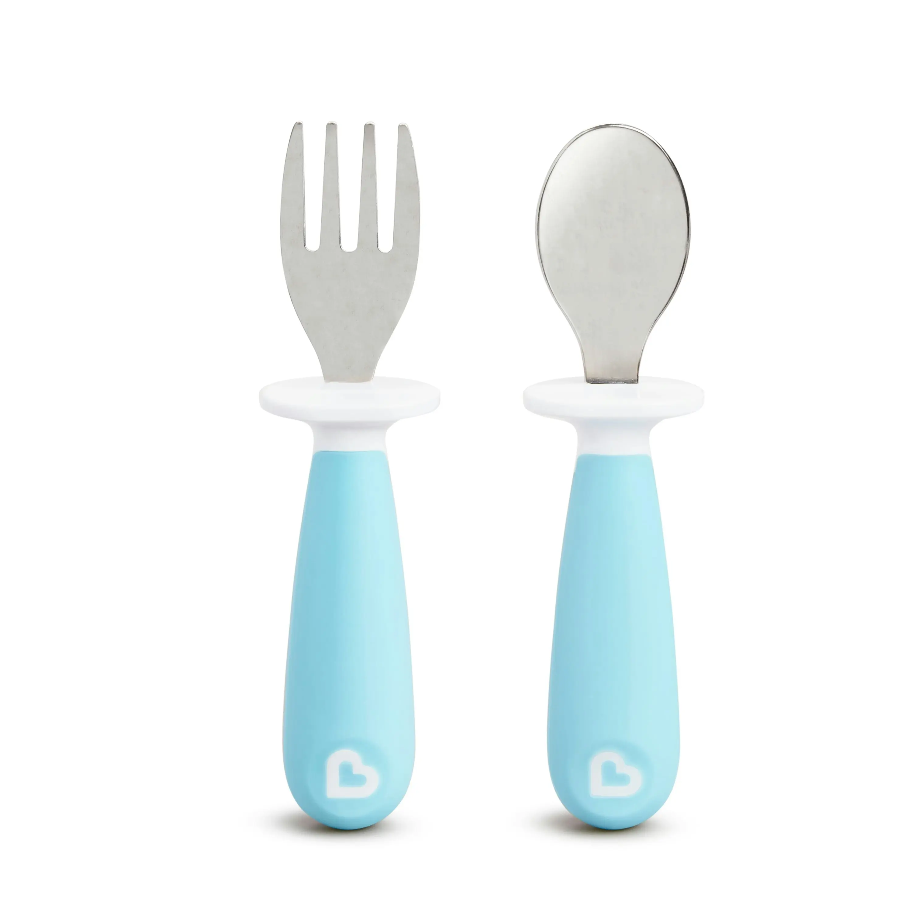 Munchkin Raise Toddler Fork & Spoon Set Toddler Utensils - Blue