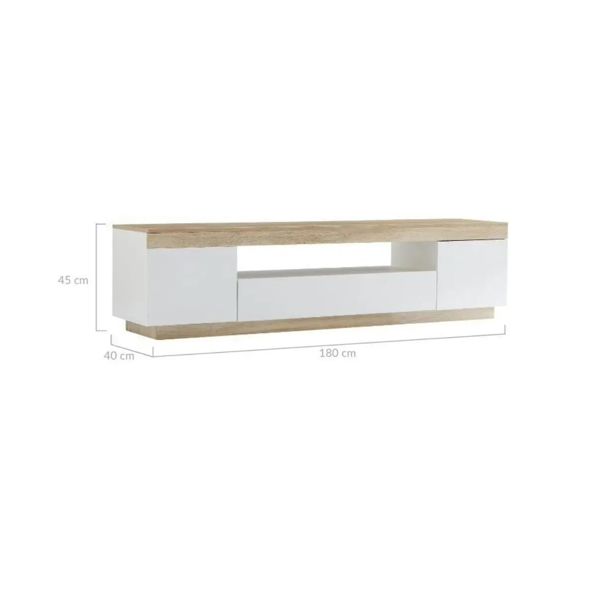 Ashley Coastal White Wooden TV Cabinet Entertainment Unit 180cm