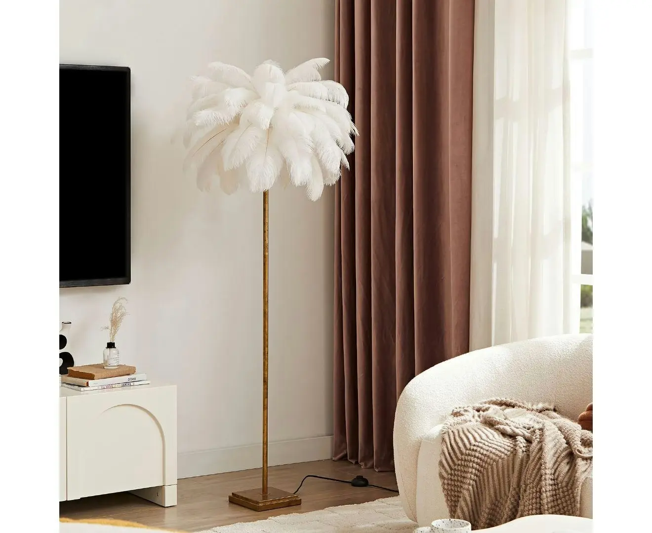 Demi Feathered Floor Lamp